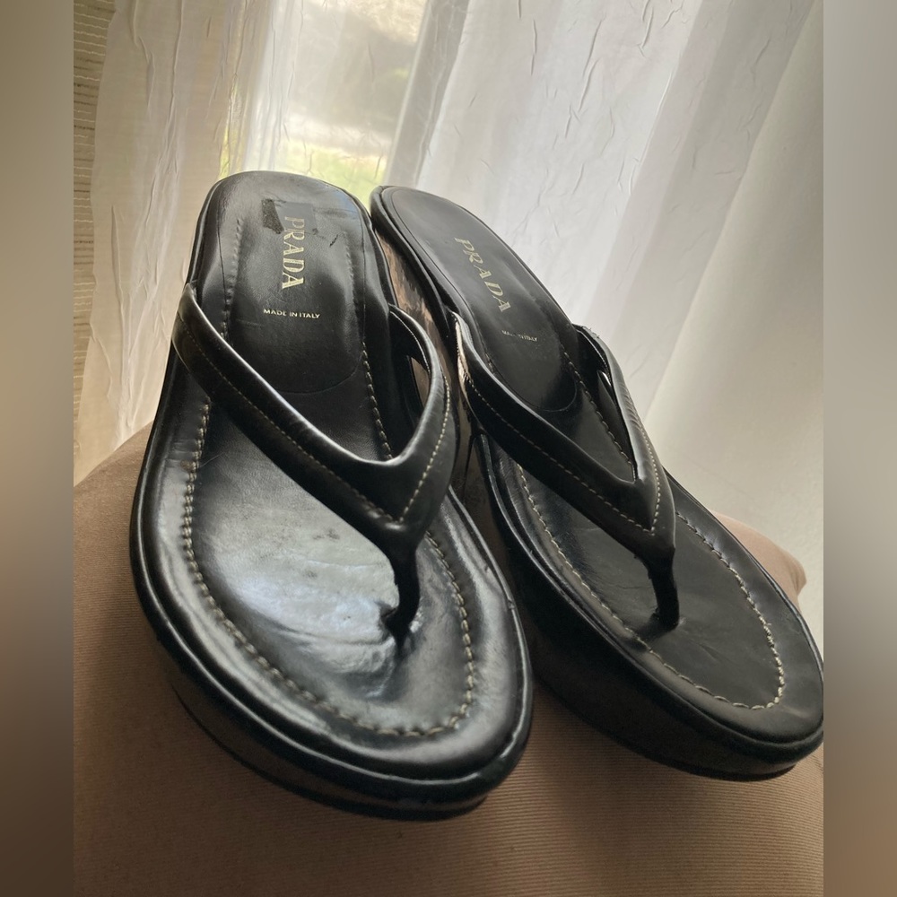 Black Prada Sandals EU 39.5, US 7.5! Style as worn by Diane Keaton in 2003 movie